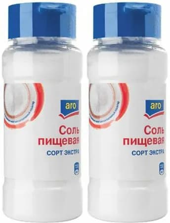 Соль пищевая экстра Aro мелкая, комплект: 2 упаковки по 250 г