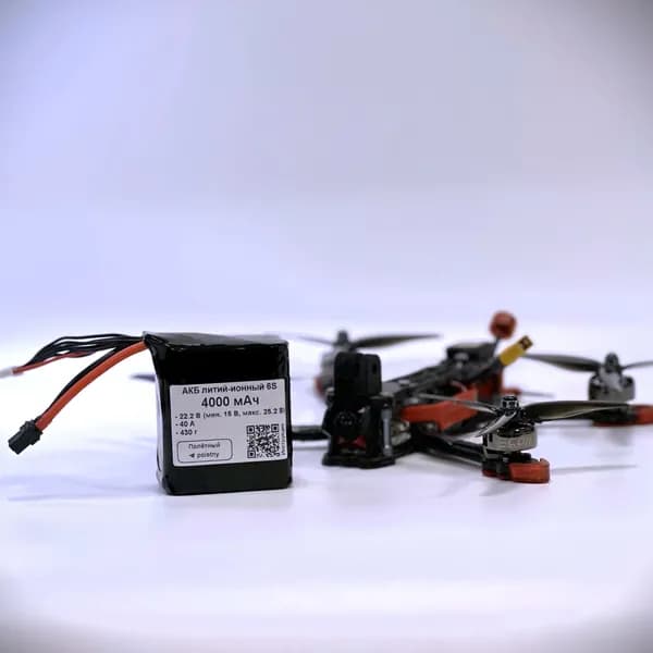 Аккумулятор для FPV квадрокоптера 6S 4000 мАч, Li-Ion, 40A, XT-60