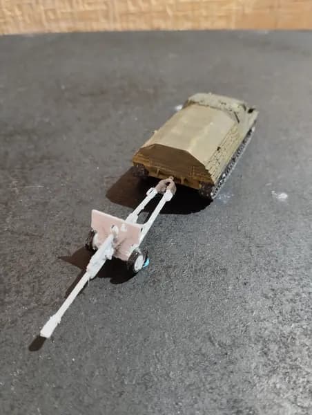 сборная модель орудия ЗИС-3 в масштабе 1/87