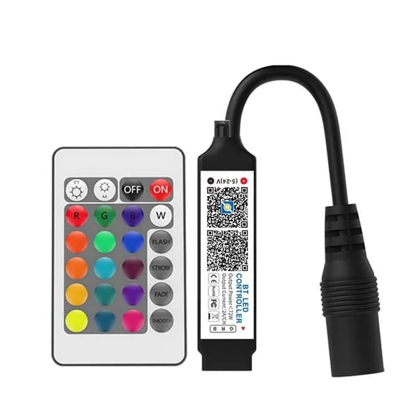 Bluetooth APP RGB контроллер с 24 клавишами ИК_пульт для 5V 12V 24V 5050 2835 COB RGB светодиодные ленты свет музыка звук телефон управления