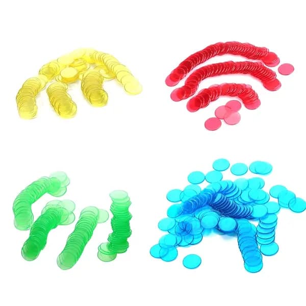 20 Штук Прозрачных Чипсов, Пластиковые, Для Учебы И Логических Игр