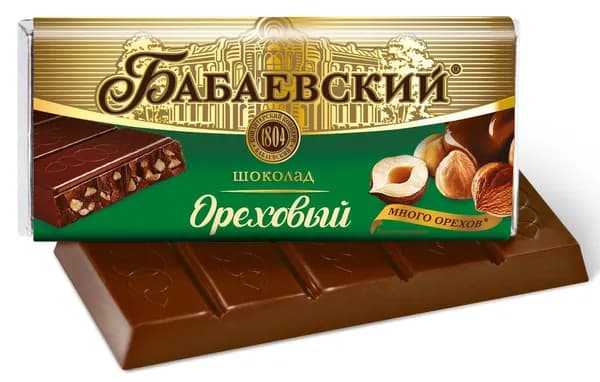 Шоколад Бабаевский темный ореховый, 40г