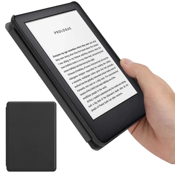 Чехол для Kindle Paperwhite 12 и Colorsoft Signature 7", чёрный, с функцией авто-пробуждения