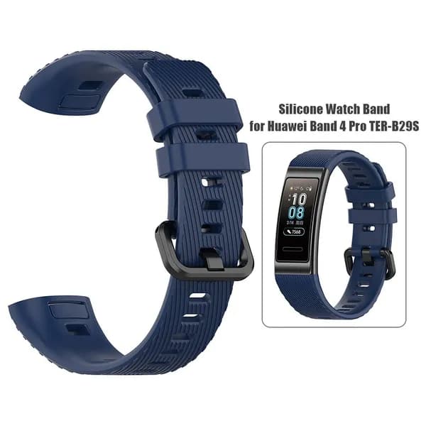 Силиконовый ремешок для фитнес-браслета Huawei Band 4 Pro TER-B29S, космический синий