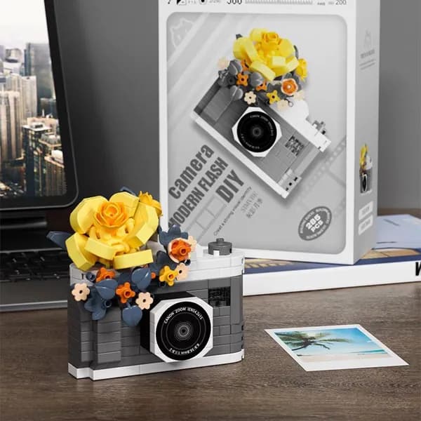 Строительные блоки серии Mirror flower camera, совместимые, от 6 лет + детские игрушки