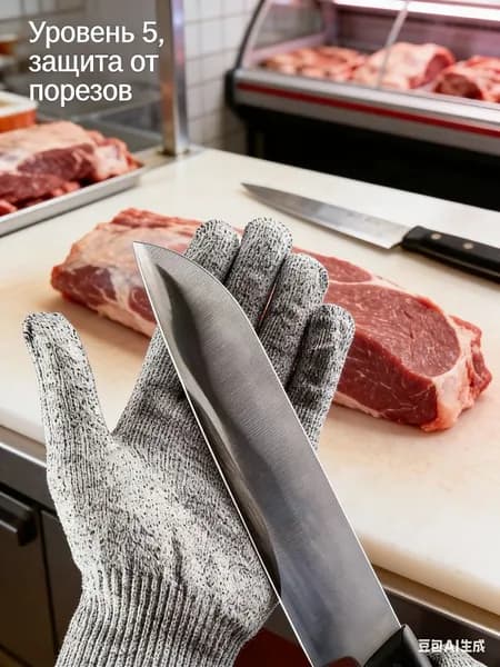 Перчатки с защитой от порезов 5 уровня для кухни и работы