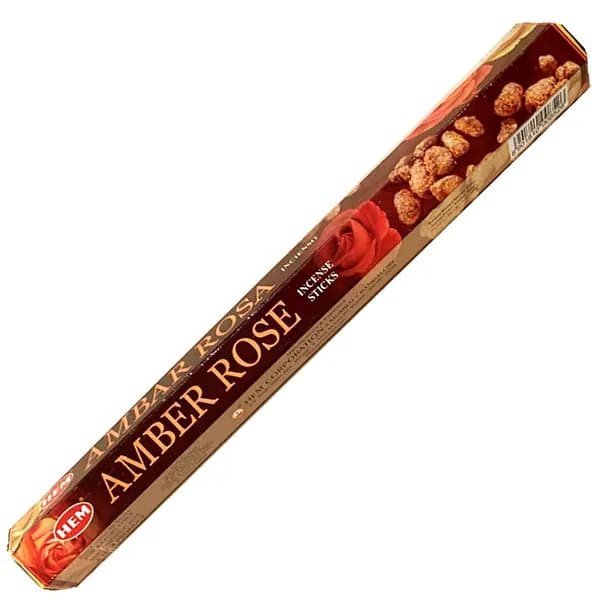 Hem Incense Sticks AMBER ROSE (Благовония АМБЕР РОЗА, Хем), уп. 20 палочек.