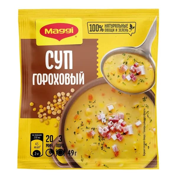 МАГГИ . Суп сухой гороховый 49г