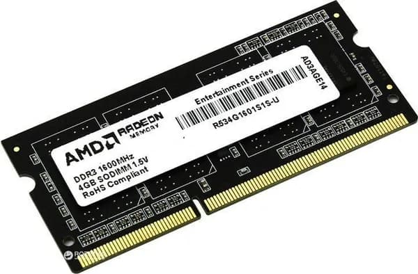 AMD Оперативная память DDR3, 1600 МГц, 1 x 4 ГБ (R534G1601S1S-U)