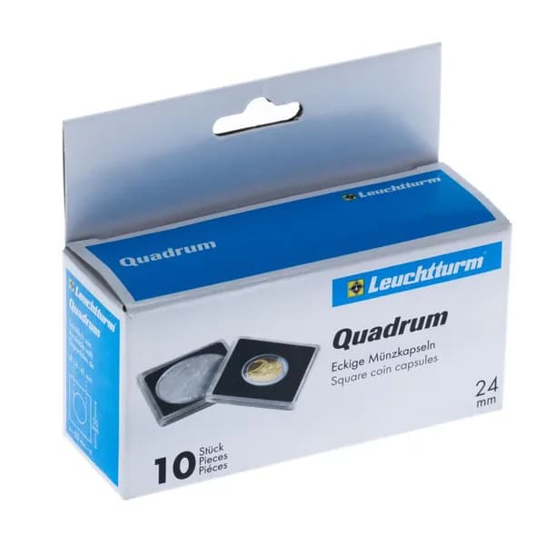 Капсула для монет Leuchtturm QUADRUM 24 мм 50х50 мм