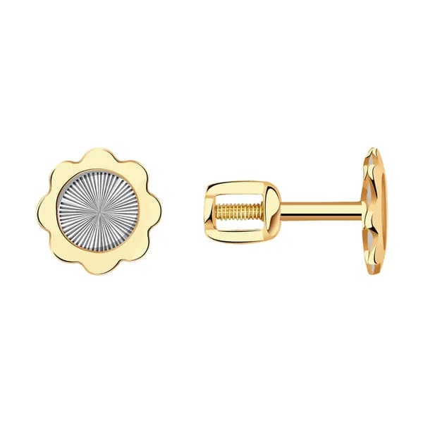 Золотые серьги DIAMANT-ONLINE 585 пробы