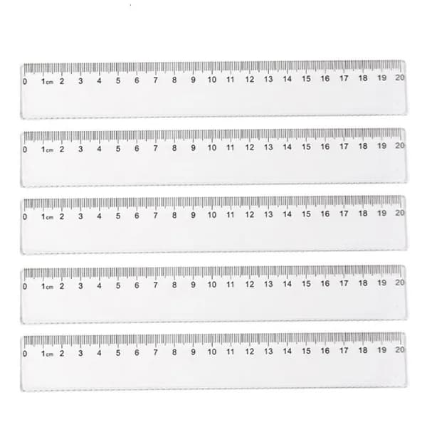 Набор прозрачных линеек (5 шт.), 20cm