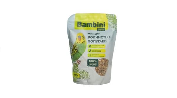 Корм Bambini Pets для волнистых попугайчиков, 400 г