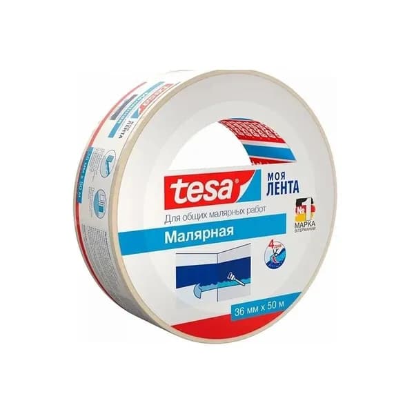 Малярный скотч, лента, общего назначения tesa, белая, 36 мм х 50 м TESA-T55592-00000-00