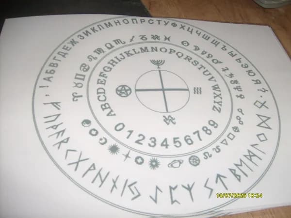 русско-английская таблица для маятника со знаками препинания
