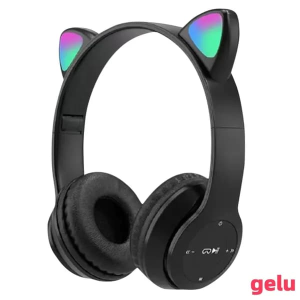 Bluetooth-наушники с кошачьими ушами, стерео, подсветка, 8 ч автономной работы, Bluetooth 5.0