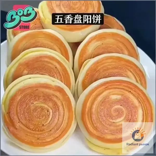 Слоеные лепешки из Тяньцзина с солью и перцем, кунжутные лепешки, китайская закуска к завтраку