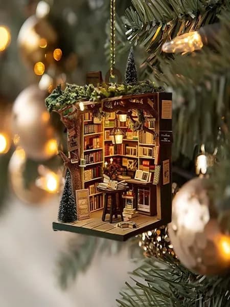 Акриловые книжные украшения для Рождественской елки