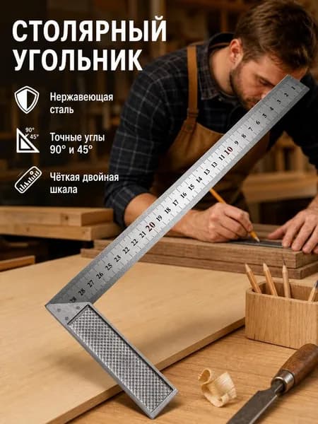 Большой, удлиненный, утолщенный квадрат из нержавеющей стали