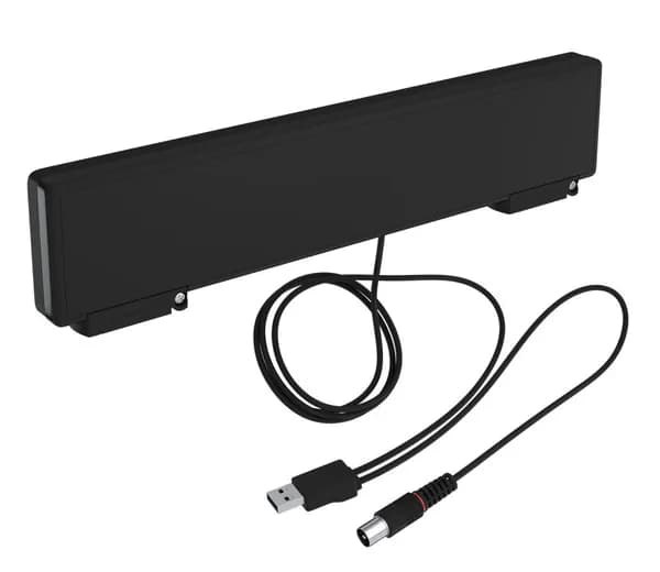 Комнатная ТВ антенна цифровая с усилителем для DVB-T2, с USB-инжектором, активная, эфирная, для дома дачи или квартиры, Рэмо USB