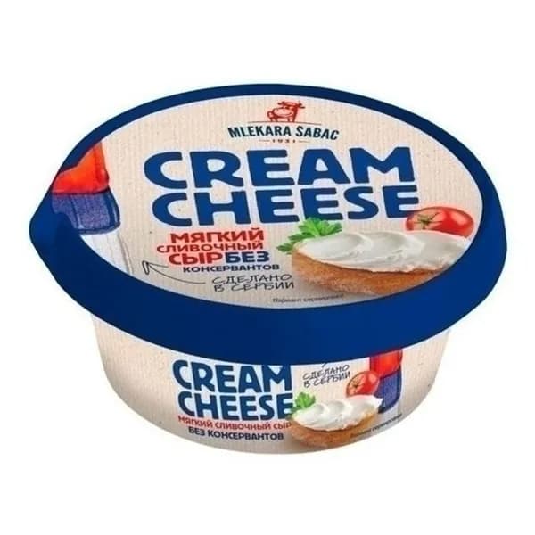 Сыр мягкий Mlekara Sabac Cream Cheese сливочный 60% 100 г