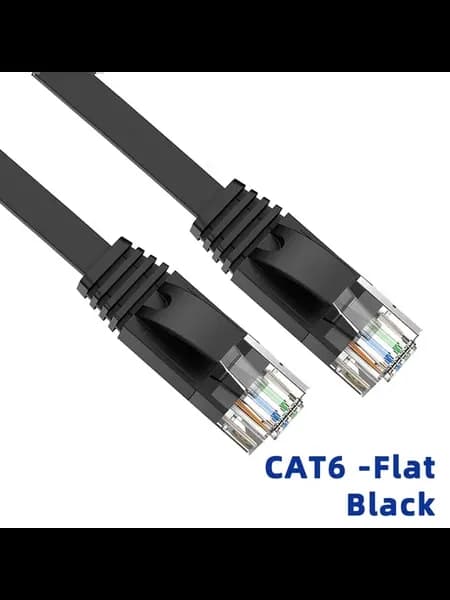 Cat6 Ethernet-кабель черный, 0.5M