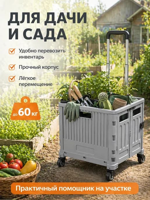 Тележка для покупок складная универсальная