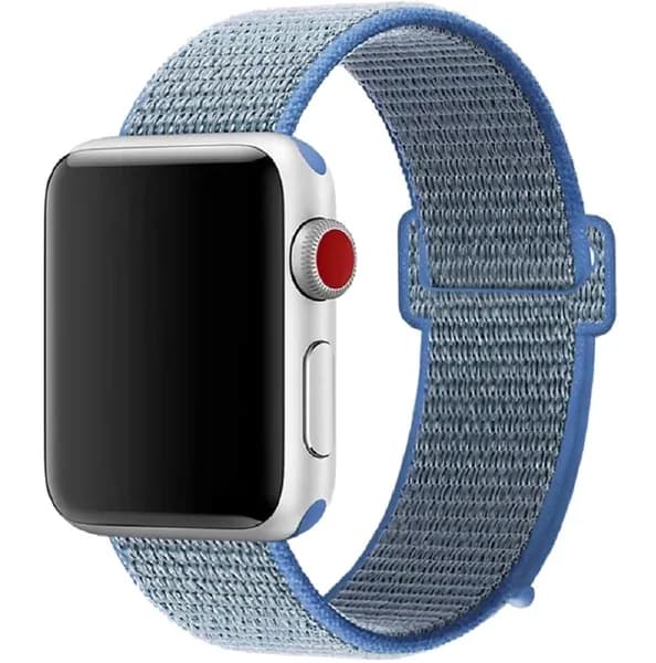 Нейлоновый тканевый ремешок для Apple Watch Series 1-8 и Ultra - 42/44/45/49 мм (эпл вотч), синий с серым