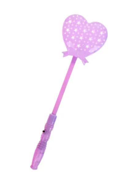 Световая палочка "Сердечко" для праздников и вечеринок, детская светящаяся игрушка, 3 режима, работает от батареек, 34 см