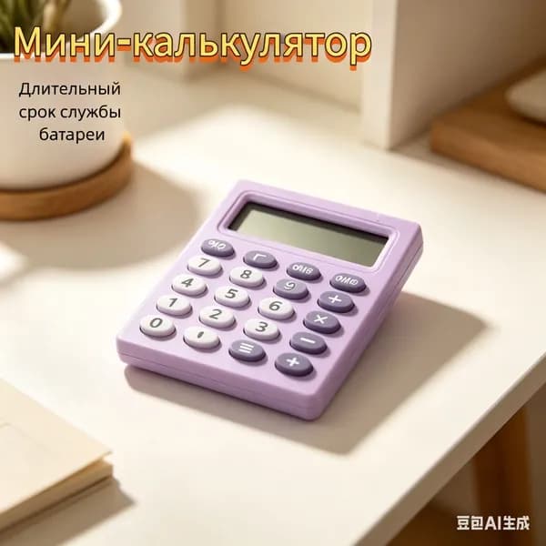 Мини калькулятор 8-разрядный пластиковый карманный