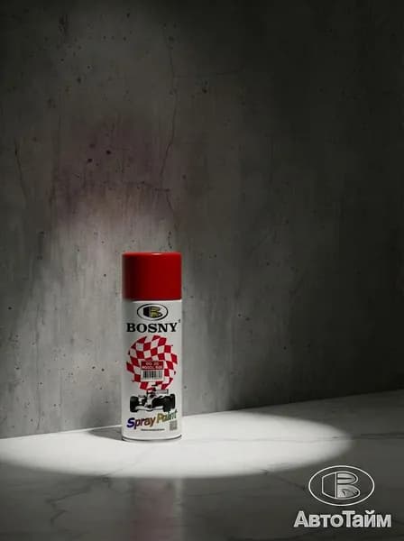 Bosny Краска Быстросохнущая, Гладкая, до 105°, Акриловая, Глянцевое покрытие, 0.52 л, 0.3 кг, красный