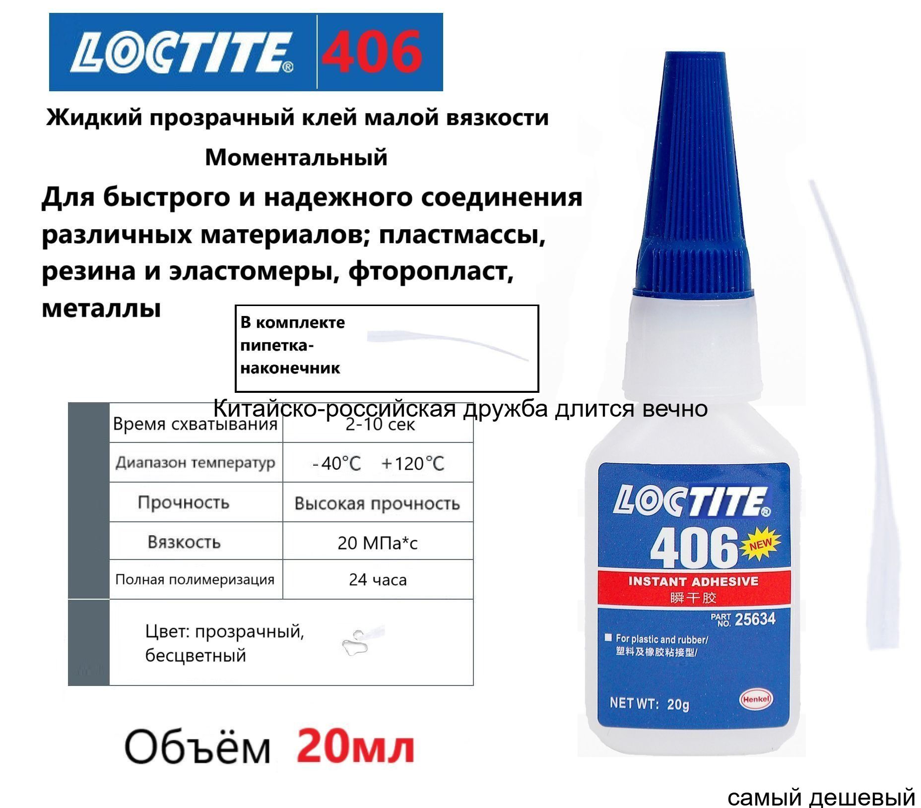 Loctite Клей автомобильный Гель, 20 мл, 1 шт.
