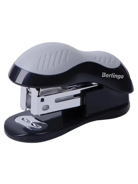 Степлер 24/6, 26/6 Berlingo Office Soft, до 15 листов, 40 скоб, черный
