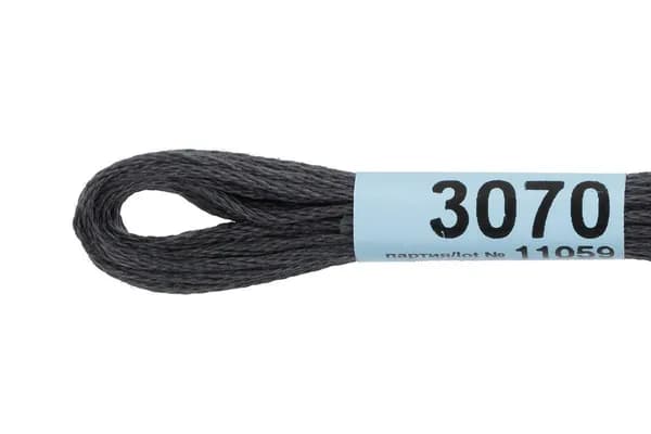 Мулине GAMMA нитки для вышивания 2 шт. по 8 м., 3070 темно-серый