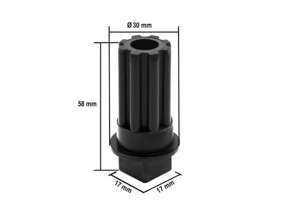 Втулка шнека для мясорубки Braun типа 4195, черная 7002718