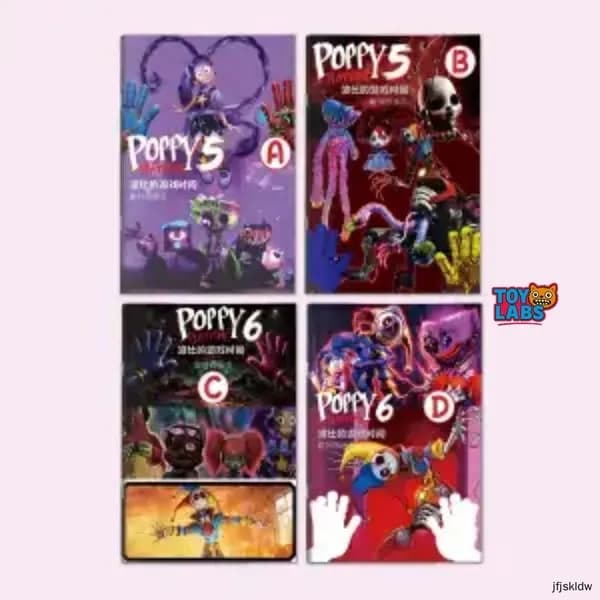 Детская рисовалка обводилка (Poppy Playtime) с персонажами Хагги Вагги и Кисси Мисси, развивающая тетрадь для раскрашивания, для мальчиков и девочек от 6 лет