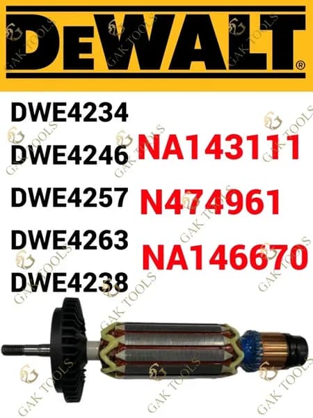 Якорь ротор ушм DeWALT DWE 4257 NA143111 N474961 NA146670