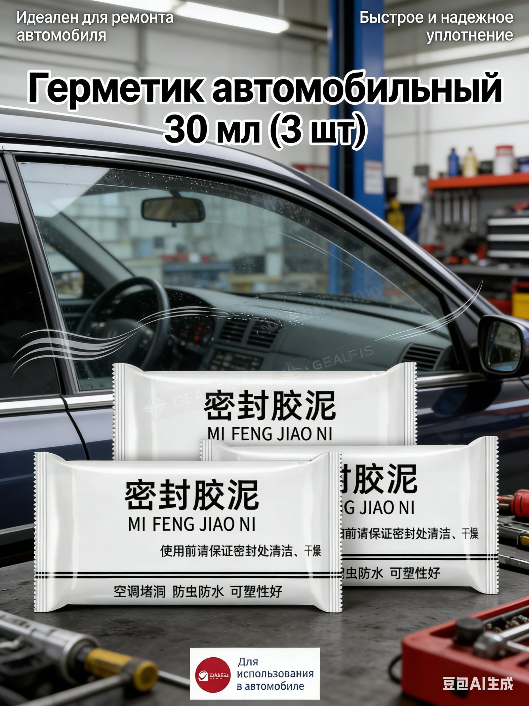 Клей автомобильный, 30 мл, 3 шт.