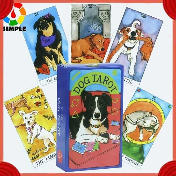 Dog Tarot Deck Колода Таро для собак, 78 карт, вдохновленная образом мудрого компаньона.