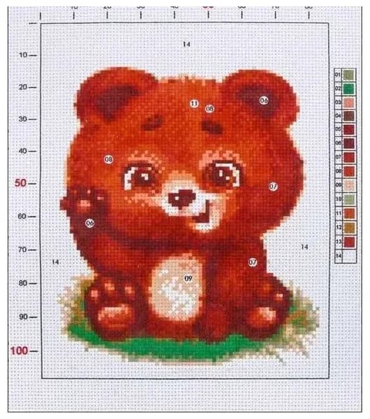 Рисунок на канве Арт Узор "Мишутка", 20x25 см