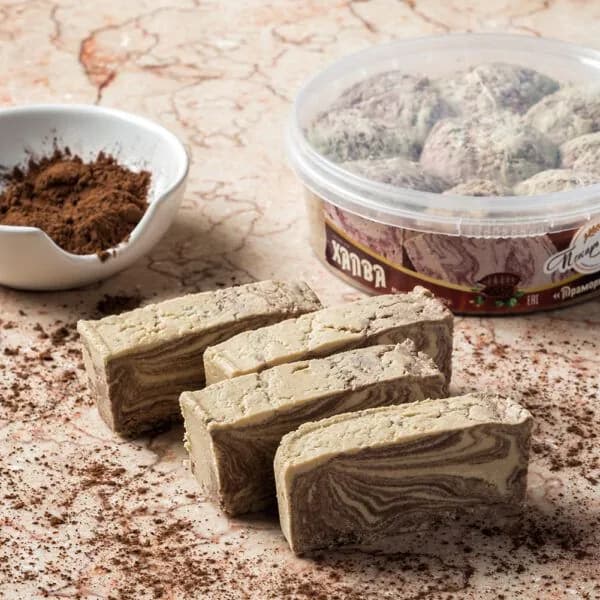 Халва кунжутная (тахинная) мраморная с какао, 500гр.