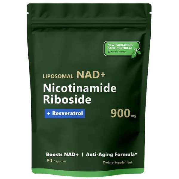 Пищевая добавка NAD, содержащая никотинамидные нуклеозиды, ресвератрол и кверцетин, 900 мг, заменитель NMNH для мужчин и женщин, для борьбы со старением, придания энергии и концентрации -80 капсул