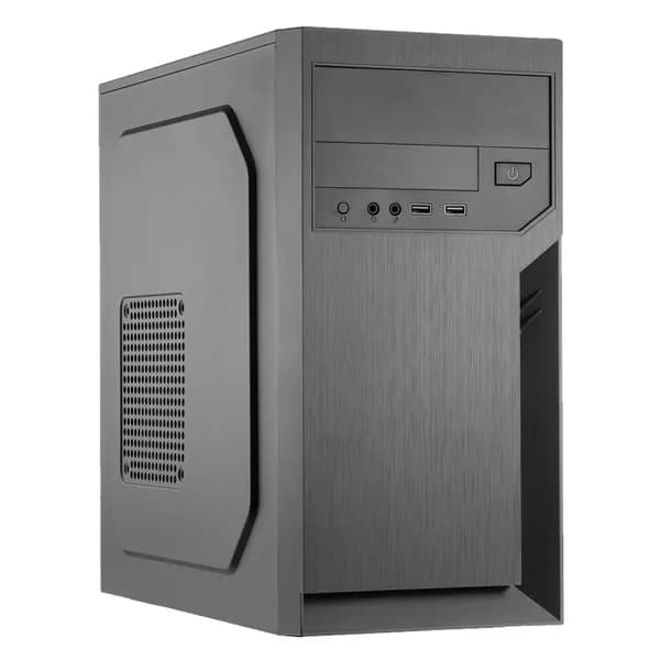 Корпус для пк с блоком питания, FL-702, mATX, 1x5.25EXT, 1x3.5EXT, 2x3.5INT, 2xUSB3.0, HDA, w/o FAN, w/450W ATX PSU, w/1.2m EU pwr cord Foxline (FL-702-FZ450-U32)