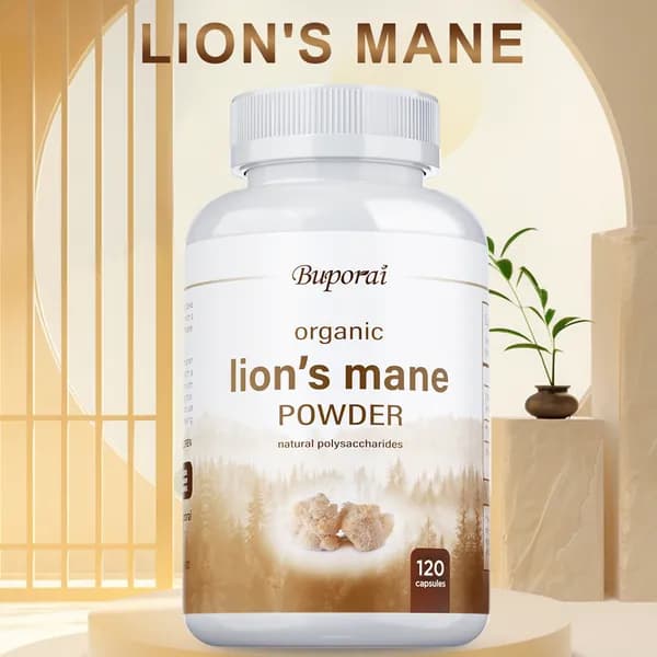 Биологически активная добавка Buporai Organic Lion's Mane Mushroom Powder предназначена для поддержания здоровья мозга, памяти, внимания и иммунной системы.