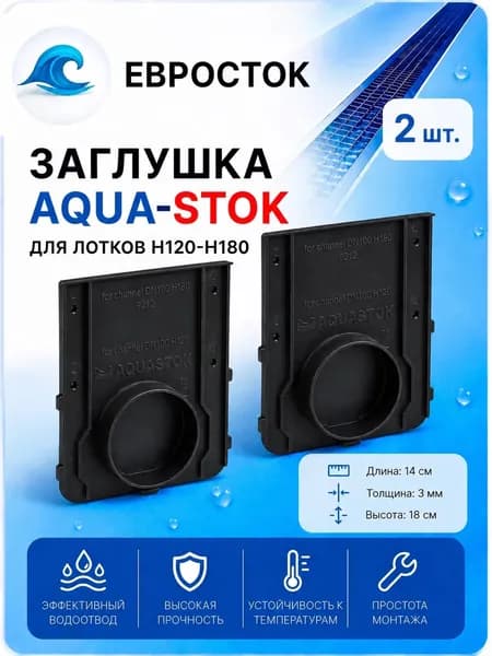 заглушка лотка Аквасток (Aquastok) (H120-H180) 2шт.