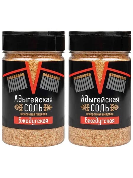 Соль Адыгейская Бжедугская, 2 шт по 300 гр