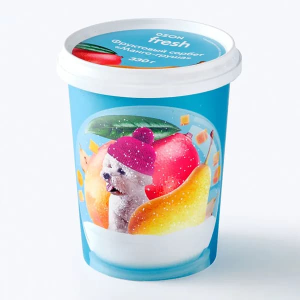 Сорбет Манго-груша 330 г, Ozon fresh