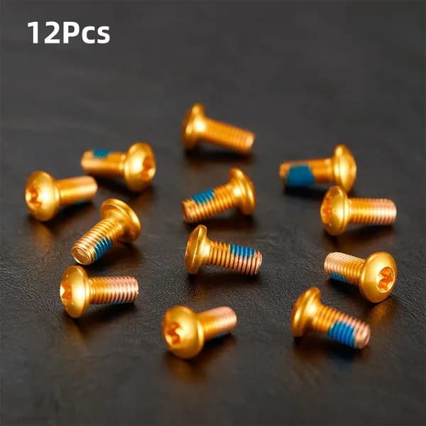T25 Комплект болтов 12 шт. для крепления тормозного диска, болты желтый цвета M5x9