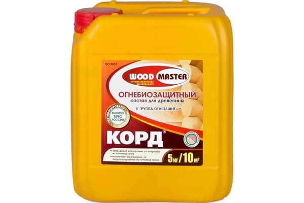 Огнебиозащитный состав для древесины II гр. КОРД Woodmaster 5 кг розовый