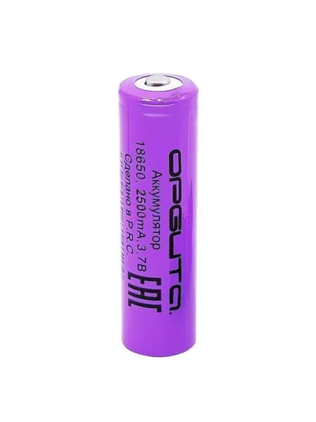 Аккумулятор 18650 (2500mAh, 3,7V, с пином)